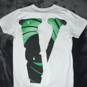 Vlone Juice Wrld double agent white green Tee SMALL